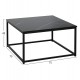 Τραπέζι σαλονιού "BRAYLEN" σε μαύρο μαρμάρινο χρώμα 75x75x43