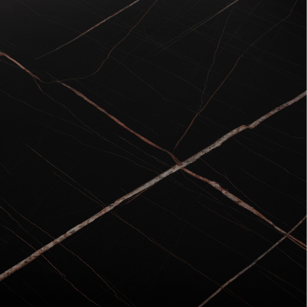 Τραπέζι σαλονιού "BRAYLEN" σε μαύρο μαρμάρινο χρώμα 75x75x43