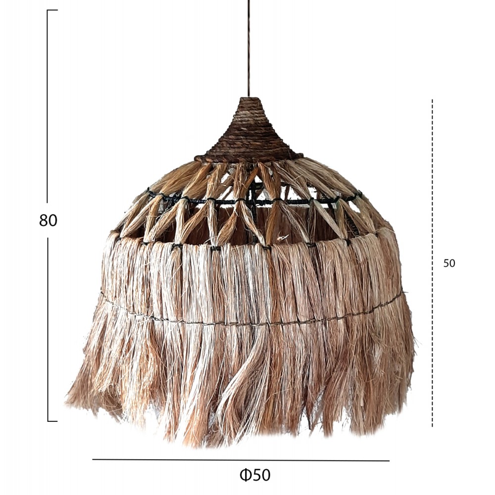 Μονόφωτο φωτιστικό σε φυσικό χρώμα Φ50x80