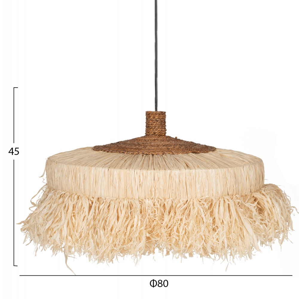 Μονόφωτο φωτιστικό σε φυσικό χρώμα Φ80x45