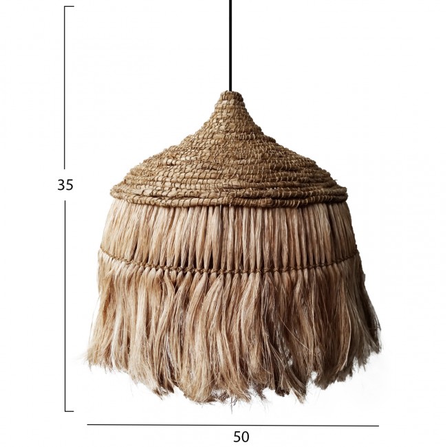 Μονόφωτο φωτιστικό σε φυσικό χρώμα Φ50x35