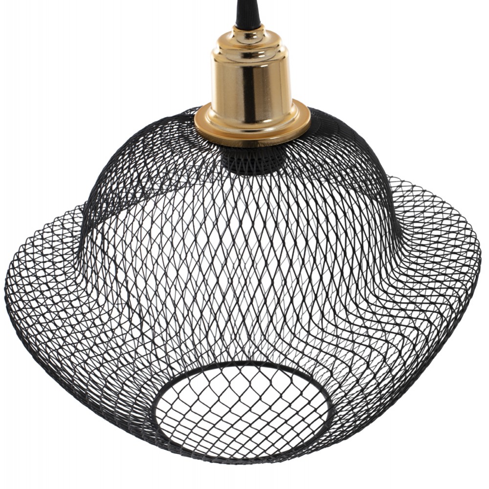 Φωτιστικό μονόφωτο από μέταλλο σε μαύρο χρώμα Ε27 Φ30x65