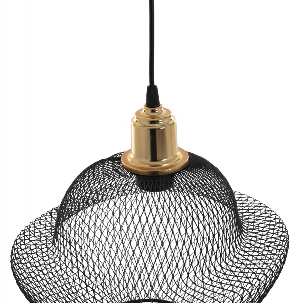 Φωτιστικό μονόφωτο από μέταλλο σε μαύρο χρώμα Ε27 Φ30x65