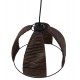 Φωτιστικό μονόφωτο από μέταλλο/ξύλο σε μαύρο/καρυδί χρώμα Ε27 Φ30x83