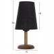 Φωτιστικό επιτραπέζιο από ξύλο/ύφασμα σε καρυδί/μαύρο χρώμα Ε27 Φ15x34