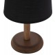 Φωτιστικό επιτραπέζιο από ξύλο/ύφασμα σε καρυδί/μαύρο χρώμα Ε27 Φ15x34