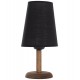 Φωτιστικό επιτραπέζιο από ξύλο/ύφασμα σε καρυδί/μαύρο χρώμα Ε27 Φ15x34