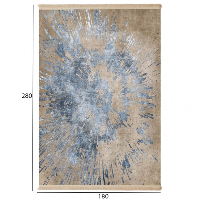 Χαλί σαλονιού "JOSIANE" σε γκρι-καφέ χρώμα με σχέδια 180x280