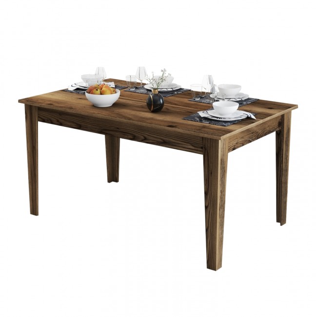 Τραπέζι τραπεζαρίας σε καρυδί χρώμα 145x88x75