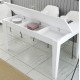 Τραπέζι τραπεζαρίας σε λευκό χρώμα 145x88x75