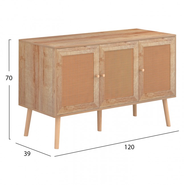 Μπουφές "COLM" σε φυσικό χρώμα 120x39x70