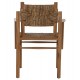 Πολυθρόνα από μασίφ ξύλο/ψάθα σε φυσικό χρώμα 64x61x84