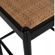 Σκαμπώ μπαρ από ξύλο/rattan σε μαύρο/φυσικό χρώμα 43.5x50x98