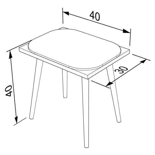 Σκαμπώ τουαλέτας "DAYANITA" σε λευκό-σονόμα-γκρι χρώμα 40x30x40