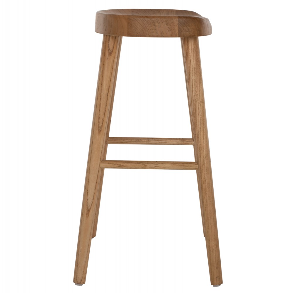 Σκαμπώ μπαρ "ΤΟΟΝ" από ξύλο σε φυσικό χρώμα 40x37x65