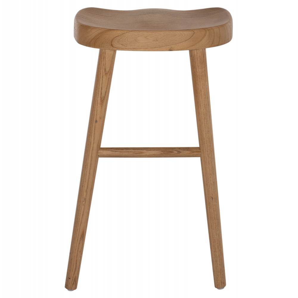 Σκαμπώ μπαρ "ΤΟΟΝ" από ξύλο σε φυσικό χρώμα 40x37x65