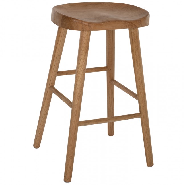 Σκαμπώ μπαρ "ΤΟΟΝ" από ξύλο σε φυσικό χρώμα 40x37x65