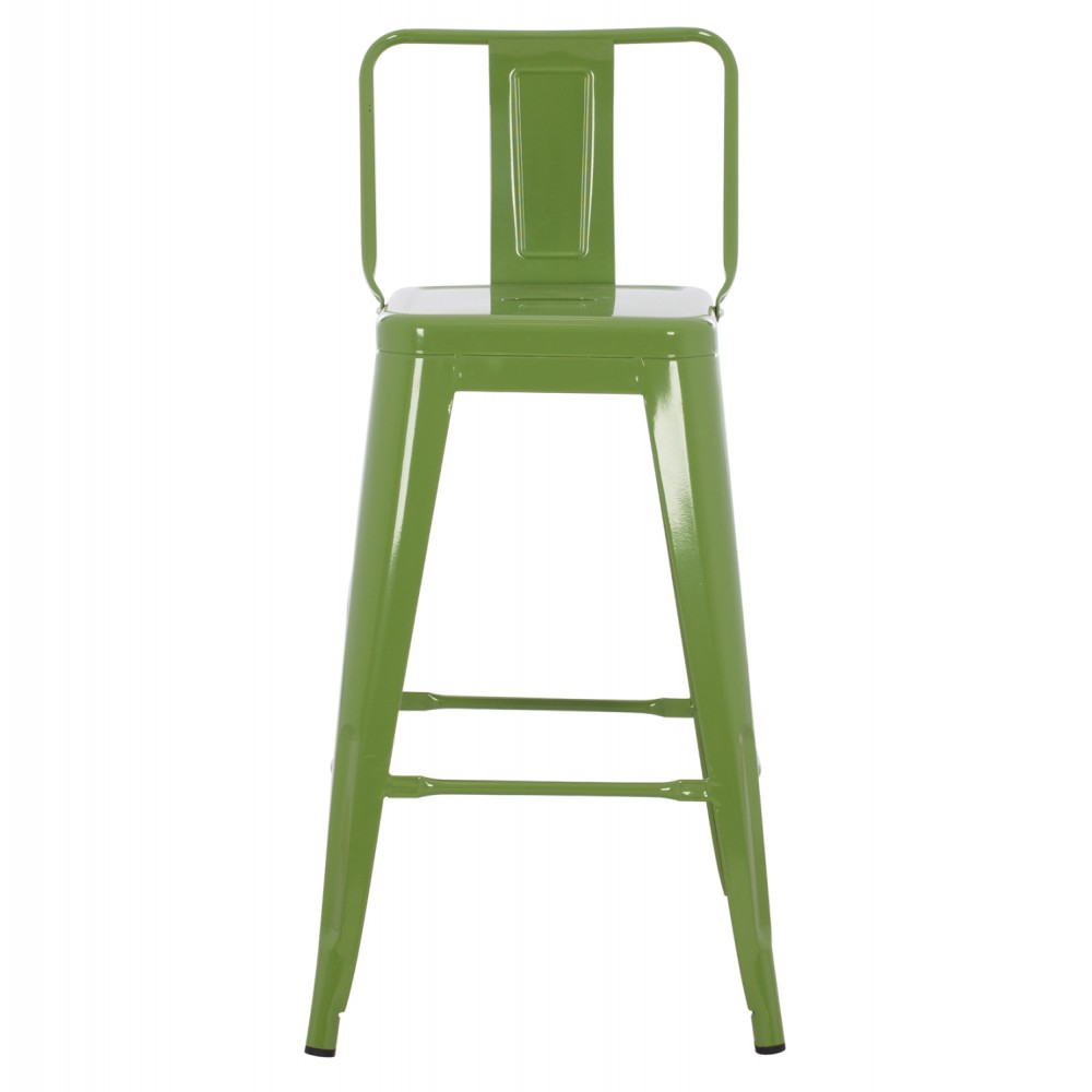 Σκαμπώ μπαρ "MELITA" από μέταλλο σε πράσινο χρώμα 42x42x98