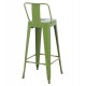 Σκαμπώ μπαρ "MELITA" από μέταλλο σε πράσινο χρώμα 43x43x100