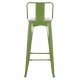 Σκαμπώ μπαρ "MELITA" από μέταλλο σε πράσινο χρώμα 43x43x100