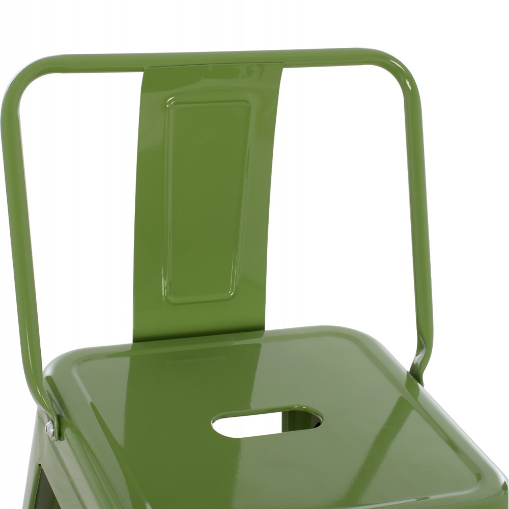 Σκαμπώ μπαρ "MELITA" από μέταλλο σε πράσινο χρώμα 43x43x100