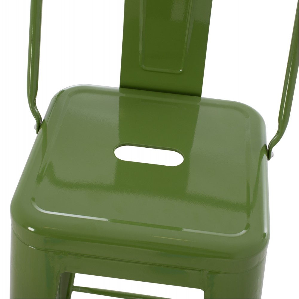 Σκαμπώ μπαρ "MELITA" από μέταλλο σε πράσινο χρώμα 43x43x100