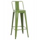 Σκαμπώ μπαρ "MELITA" από μέταλλο σε πράσινο χρώμα 43x43x100