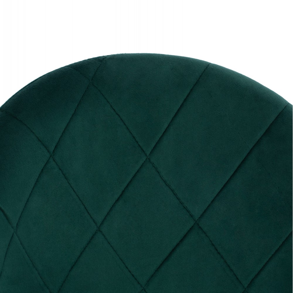 Σκαμπώ μπαρ "ODELL" από μέταλλο/βελούδο σε μαύρο/κυπαρισσί χρώμα 45x53x98