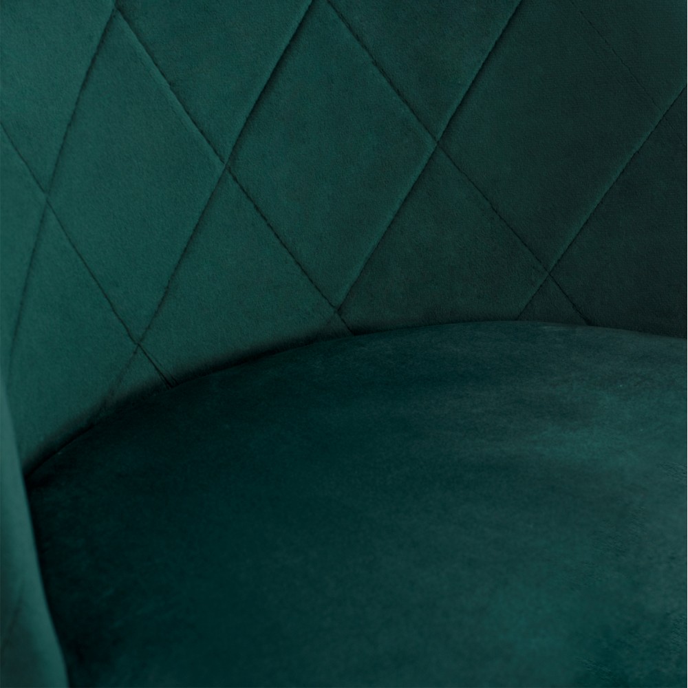 Σκαμπώ μπαρ "ODELL" από μέταλλο/βελούδο σε μαύρο/κυπαρισσί χρώμα 45x53x98