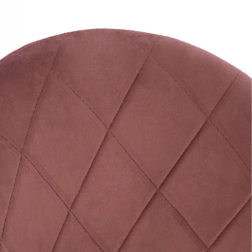 Σκαμπώ μπαρ "ODELL" από μέταλλο/βελούδο σε μαύρο/σάπιο μήλο χρώμα 45x53x98