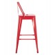 Σκαμπώ μπαρ "MELITA" από μέταλλο σε κόκκινο χρώμα 42x42x98