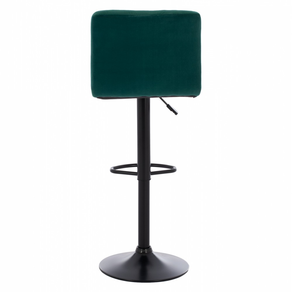 Σκαμπό μπαρ "DIANA" μεταλλικό-βελούδο σε μαύρο ματ-κυπαρισσί χρώμα 43x50x90-110