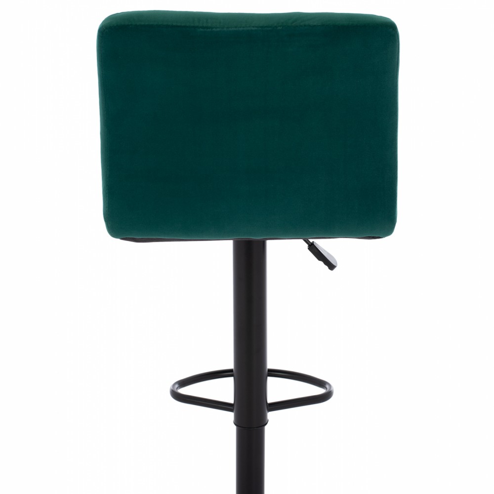 Σκαμπό μπαρ "DIANA" μεταλλικό-βελούδο σε μαύρο ματ-κυπαρισσί χρώμα 43x50x90-110