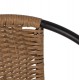 Πολυθρόνα εξωτερικού χώρου "CAMEL" από μέταλλο/wicker σε μαύρο/μπεζ χρώμα 50x55x73