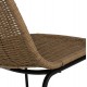 Καρέκλα από μέταλλο/rattan σε μαύρο/φυσικό χρώμα 43.5x63x82