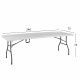 Τραπέζι-βαλίτσα catering πτυσσόμενο σε λευκό χρώμα 240x75x75