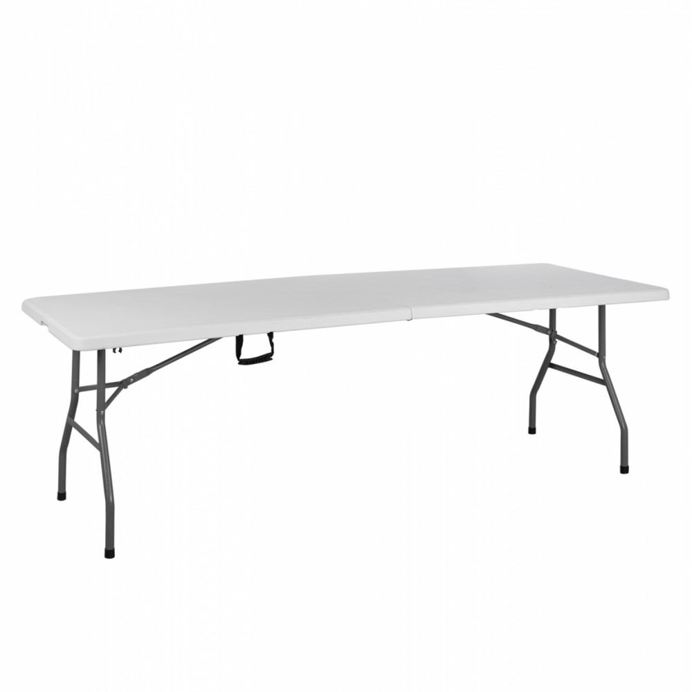 Τραπέζι-βαλίτσα catering πτυσσόμενο σε λευκό χρώμα 240x75x75