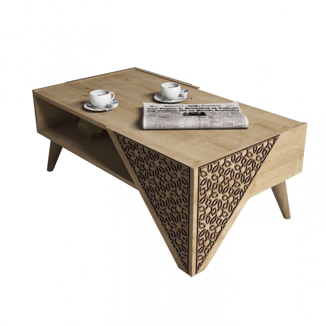 Τραπέζι σαλονιού σε φυσικό χρώμα 105x58x40