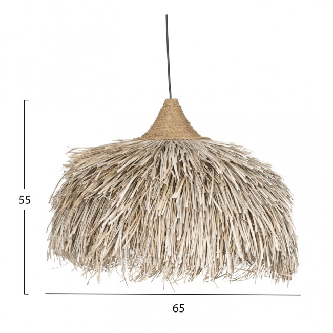 Φωτιστικό μονόφωτο σε φυσικό χρώμα E27 65x65x55