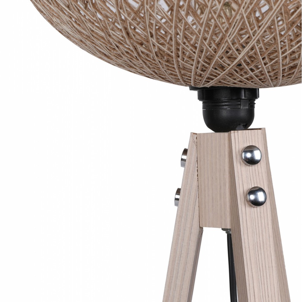 Φωτιστικό δαπέδου από MDF-σχοινί σε φυσικό-μπεζ χρώμα Φ38x145