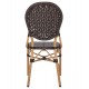Καρέκλα εξωτερικού χώρου από αλουμίνιο/wicker σε καφέ χρώμα 47x58x95