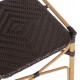 Καρέκλα εξωτερικού χώρου από αλουμίνιο/wicker σε καφέ χρώμα 47x58x95