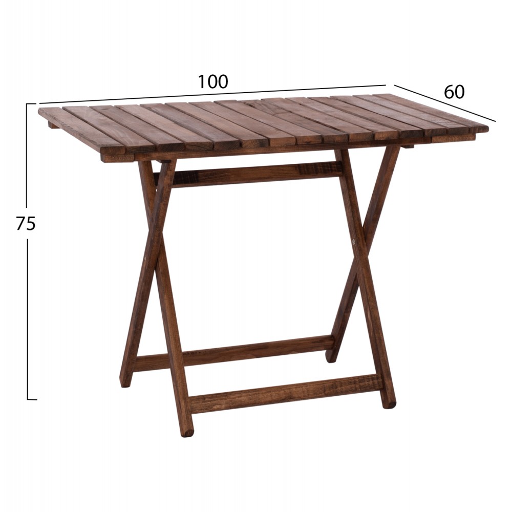 Τραπέζι σκηνοθέτη "ΛΗΜΝΟΣ" από ξύλο σε καρυδί χρώμα 100x60x75