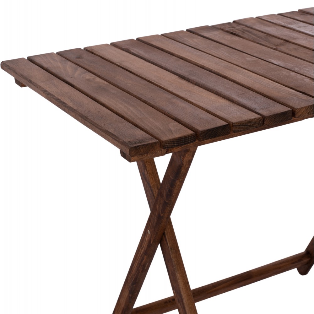 Τραπέζι σκηνοθέτη "ΛΗΜΝΟΣ" από ξύλο σε καρυδί χρώμα 100x60x75