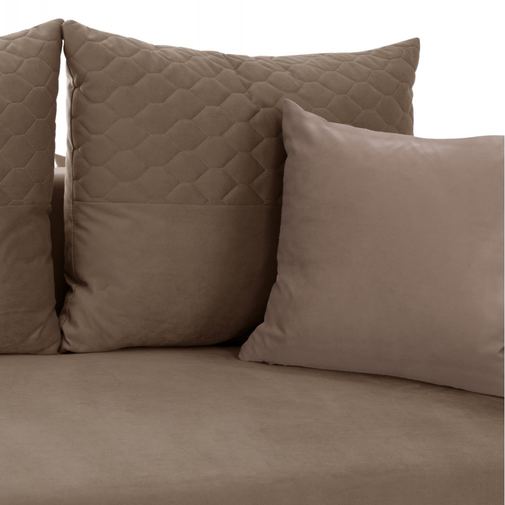 Καναπές γωνιακός "PORTOFINO" από ύφασμα σε μπεζ χρώμα 240x165x92