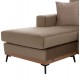 Καναπές γωνιακός "PORTOFINO" από ύφασμα σε μπεζ χρώμα 240x165x92