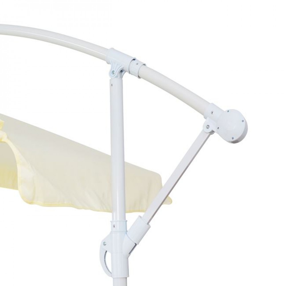 Ομπρέλα κρεμαστή "NOBLE" από αλουμίνιο/ύφασμα σε λευκό/εκρού χρώμα Φ300x237