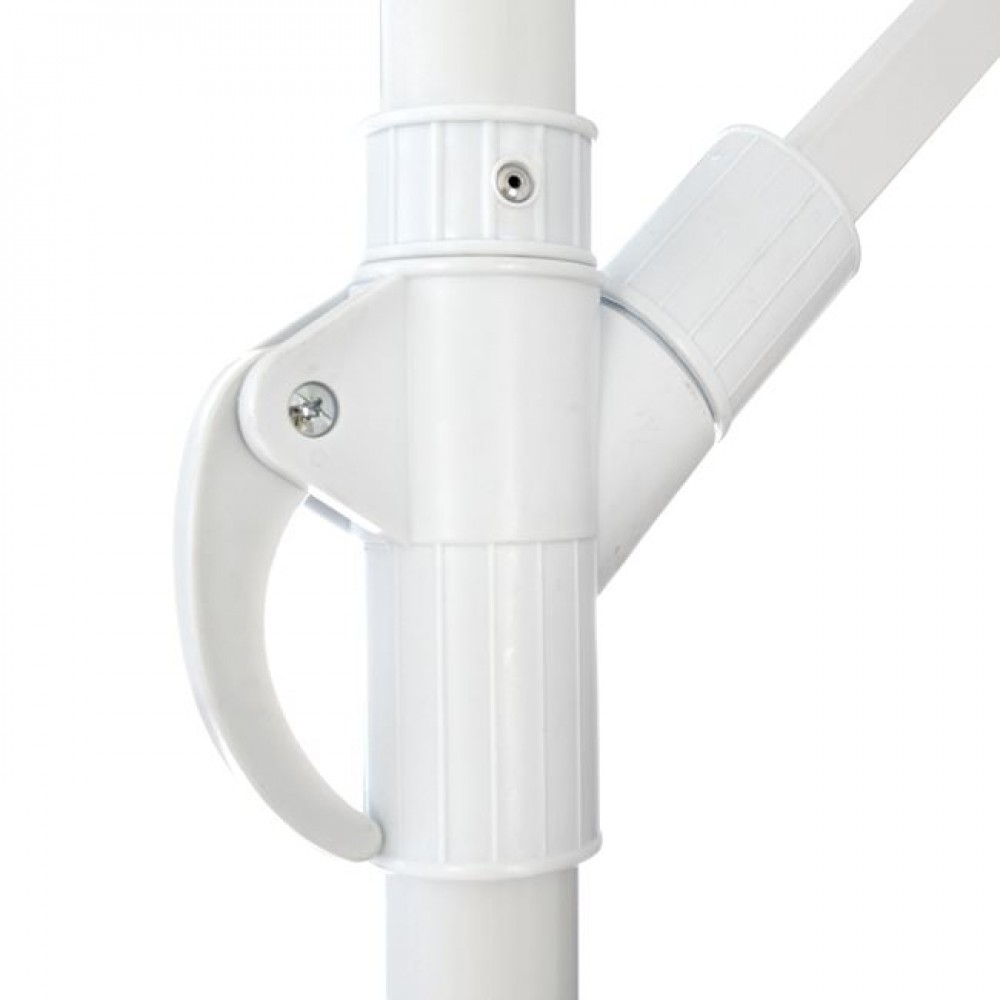 Ομπρέλα κρεμαστή "NOBLE" από αλουμίνιο/ύφασμα σε λευκό/εκρού χρώμα Φ300x237