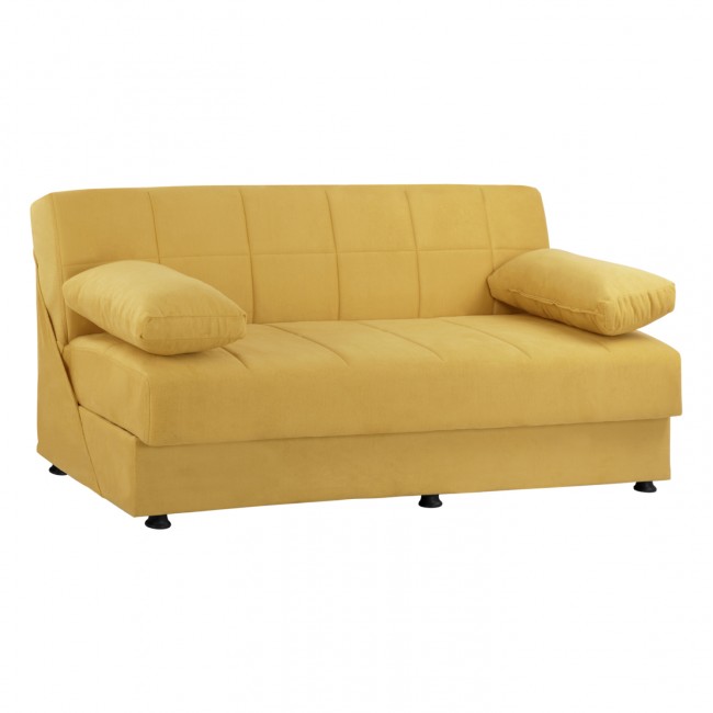 Καναπές κρεβάτι "EGE" τριθέσιος από βελούδο σε χρώμα χρυσό 192x74x82