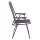 Καρέκλα πτυσσόμενη "DEVAL" από μέταλλο/ύφασμα σε γκρι χρώμα 56x61x84
